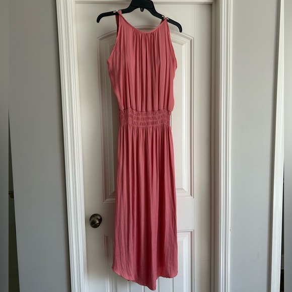 Shebird Emma Dress in Rose Satin - Picture 3 of 6